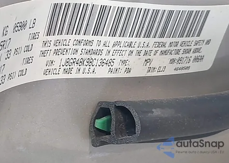 2008 Jeep Grand Cherokee Laredo from USA, damaged, VIN 1J8GR48K98K136485